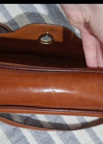 Orjinal Massimo Dutti hakiki deri çanta - Görsel 3