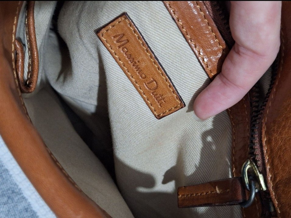 Orjinal Massimo Dutti hakiki deri çanta - Görsel 4