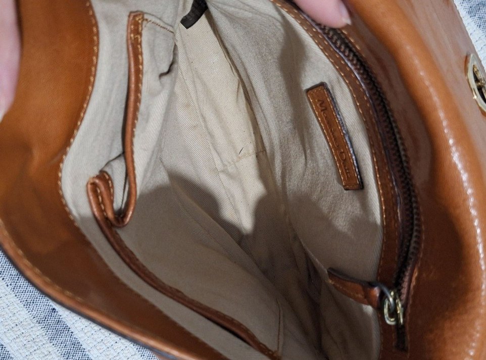 Orjinal Massimo Dutti hakiki deri çanta - Görsel 5