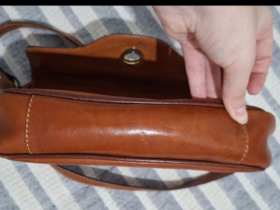 Orjinal Massimo Dutti hakiki deri çanta - Görsel 3