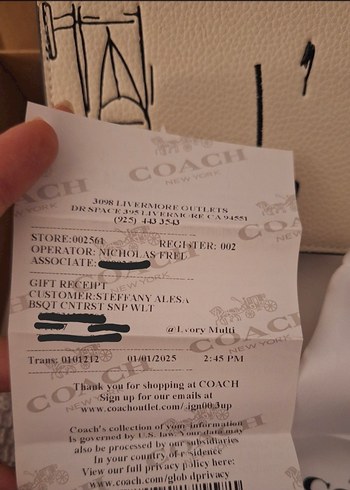 J.BSQT X Coach SNAP WALLET ORJINAL - Görsel 8