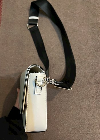 Minimalist Beyaz Deri Kadın Çanta - Görsel 3