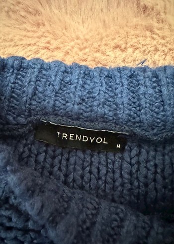 Kadın Mavi Örgü Kazak - Görsel 4