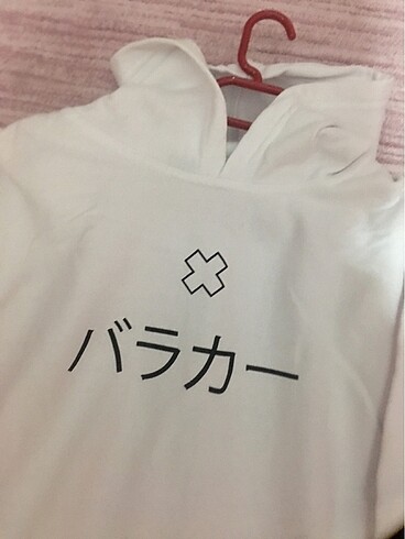 Erkek Sweatshirt baskılı japonca L beden - Görsel 3