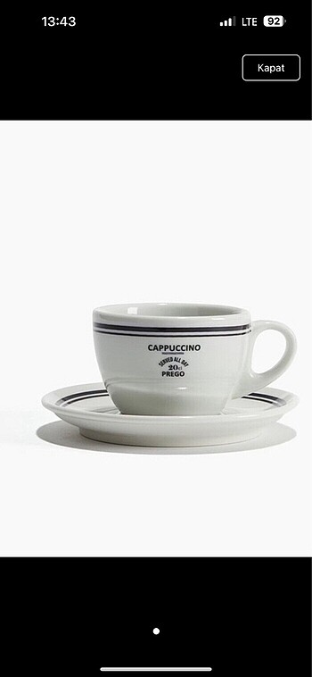 H&M home cappuccino fincan