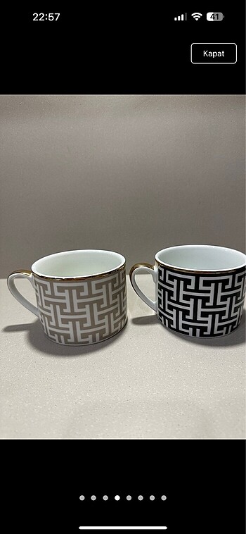  Beden siyah Renk H&M home 2 adet fincan
