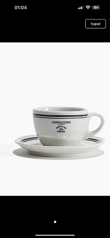 H&M home cappuccino fincan ve tabağı