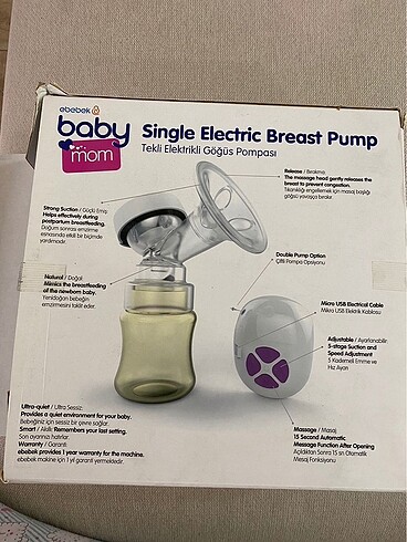 Baby mom tekli elektrikli göğüs pompası