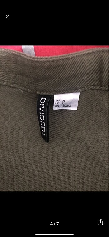m Beden haki Renk H&M kot elbise