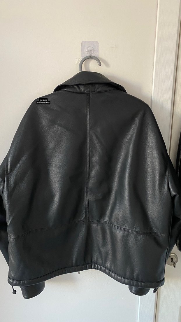 Zara Kalın Deri Ceket - Görsel 4