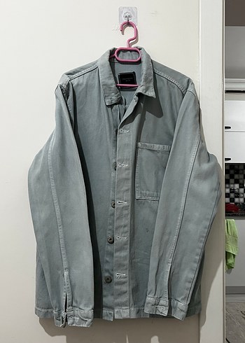 Pull and Bear Trendyolman Mavi Kot Gomlek Ceket
