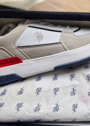 42 Beden U.S. Polo Assn. Beyaz Erkek Spor Ayakkabı