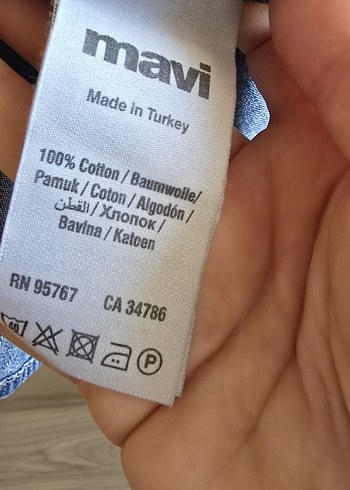 Mavi Jeans Düğmeli Mavi Kot Kadın Gömlek