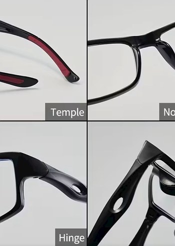Siyah Minimalist Erkek Gözlüğü - Görsel 7