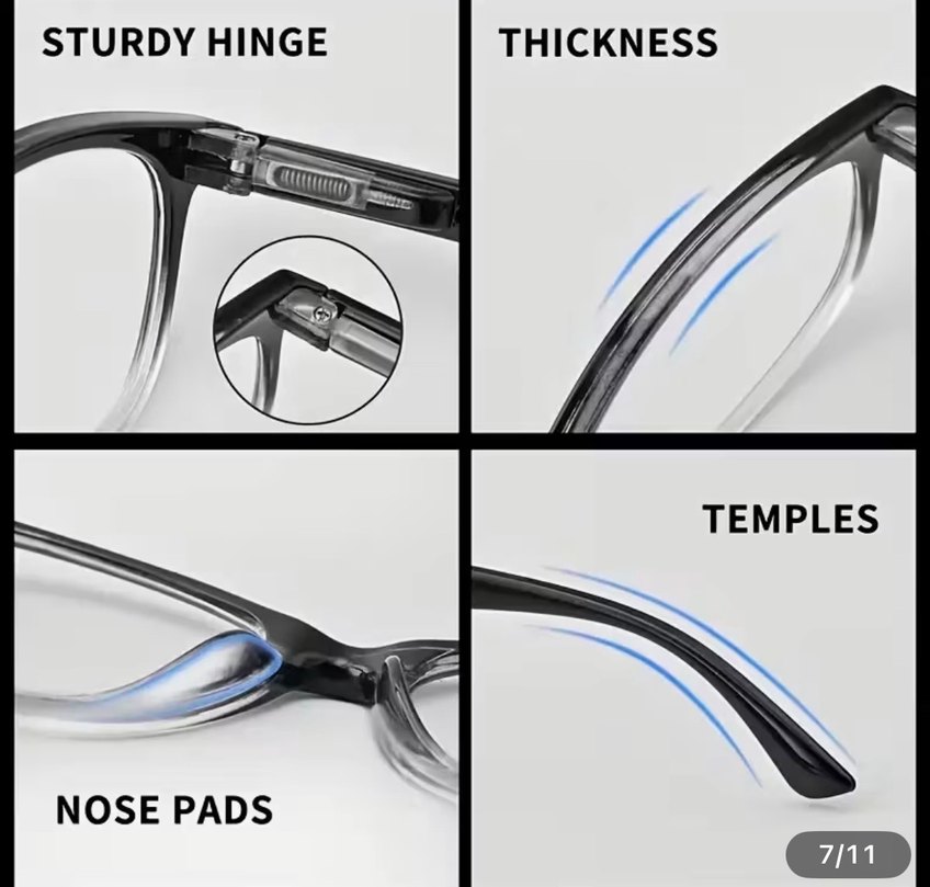 +2 NO YÜKSEK KALİTE ERKEK OKUMA GÖZLÜĞÜ - Görsel 4