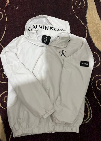 Beyaz Kapüşonlu Erkek Spor Mont - Görsel 2