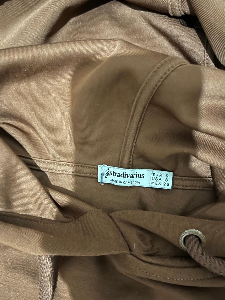 Kahverengi Kapüşonlu Kadın Sweatshirt - Görsel 2