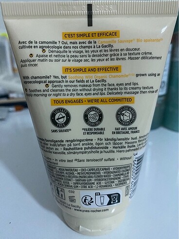 Yves Rocher Yüz Temizleme Kremi - Hassas Cilt / Pure Camomille 125 ml