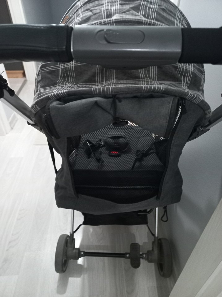 Gri Katlanabilir kabin boy Bebek Arabası - Görsel 2