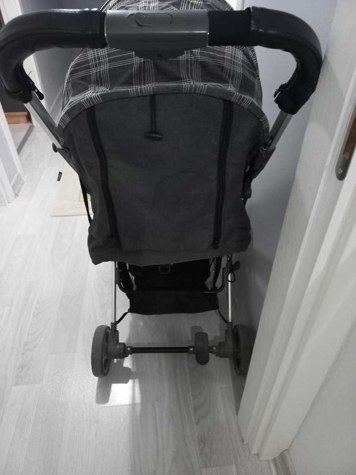 Gri Katlanabilir kabin boy Bebek Arabası - Görsel 3