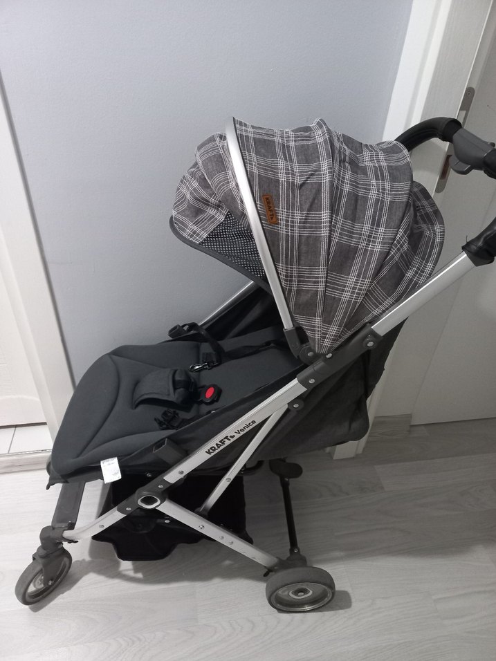 Gri Katlanabilir kabin boy Bebek Arabası - Görsel 4