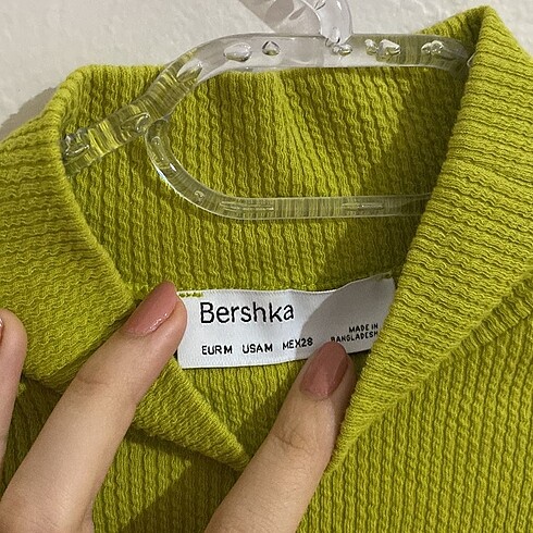 Bershka Bershka Brat Yeşil Crop Kazak