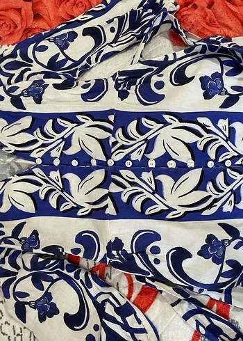 Zara Marka Uzun Desenli Bohem Kadın Elbise - Görsel 2