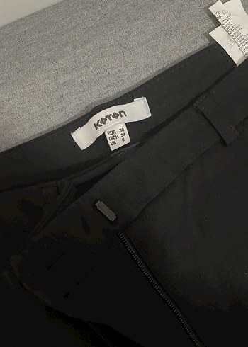 Koton Marka Siyah Kadın Kumaş Pantolon Midi Boy - Görsel 4