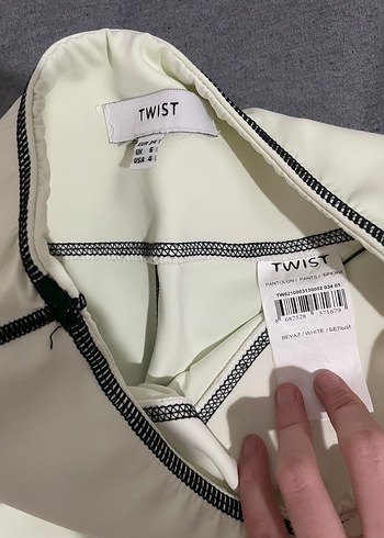 Kadın Beyaz Twist Tayt - Görsel 3