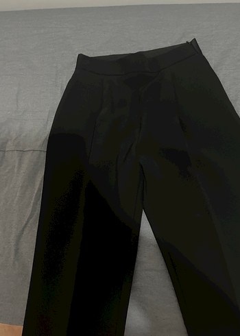 Mango Siyah Kadın Midi Kumaş Pantolon - Görsel 2