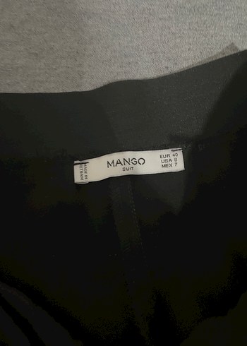 Mango Siyah Kadın Midi Kumaş Pantolon - Görsel 4