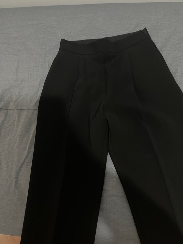 Mango Siyah Kadın Midi Kumaş Pantolon - Görsel 2