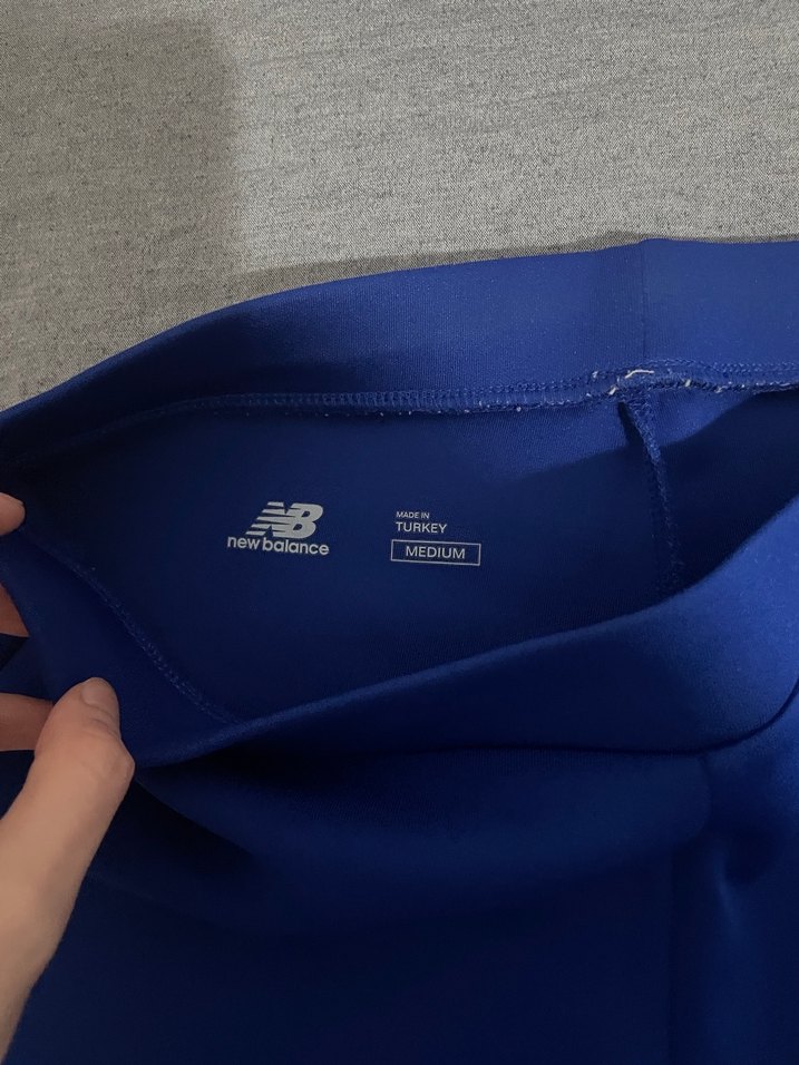 Mavi Dikişli New Balance Marka Kadın Spor Tayt - Görsel 3