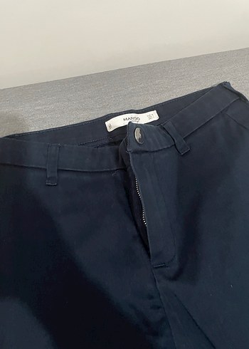 Kadın Mango Marka Lacivert Normal Kesim Denim Pantolon - Görsel 3