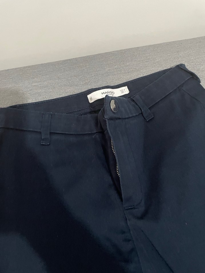 Kadın Mango Marka Lacivert Normal Kesim Denim Pantolon - Görsel 3