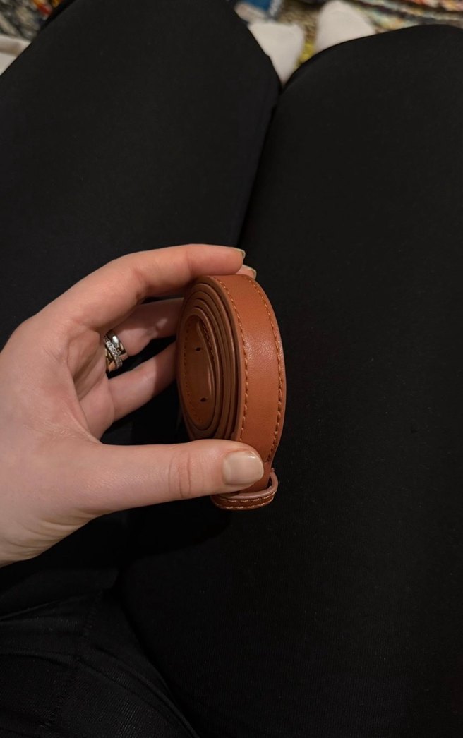 Kahverengi Deri Tokalı Kadın Kemer - Görsel 2