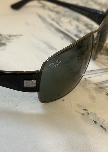 Siyah koyu yeşil camlı rayban erkek gözlüğü 3426 - Görsel 2