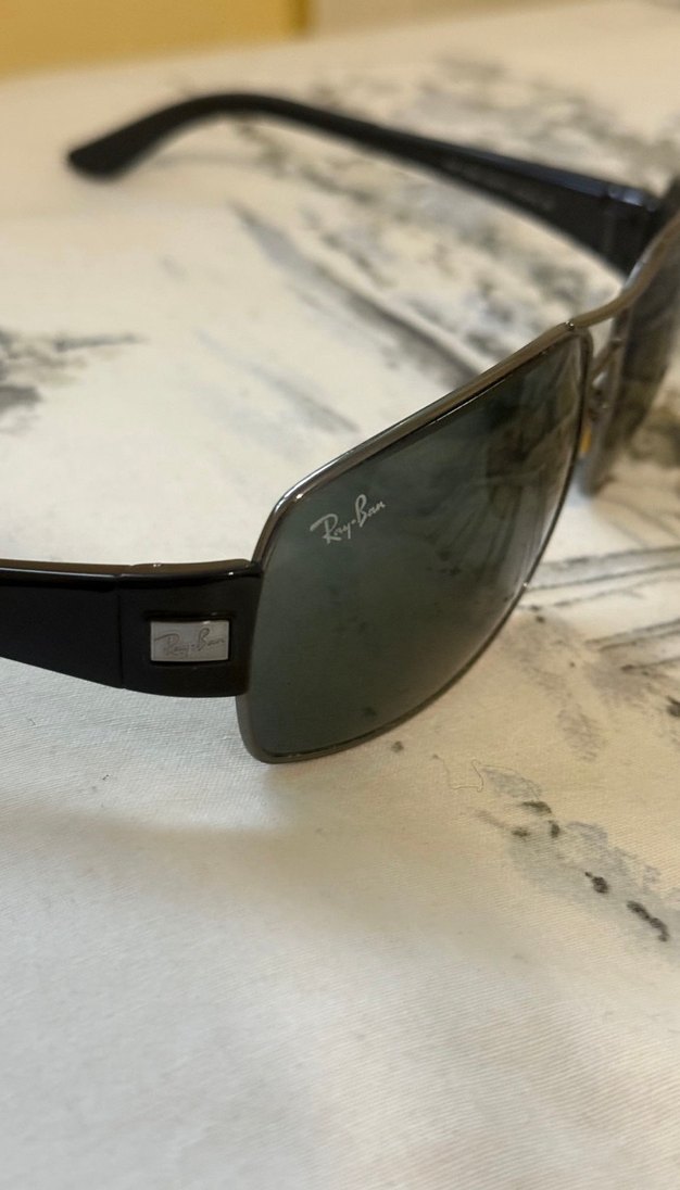 Siyah koyu yeşil camlı rayban erkek gözlüğü 3426 - Görsel 2