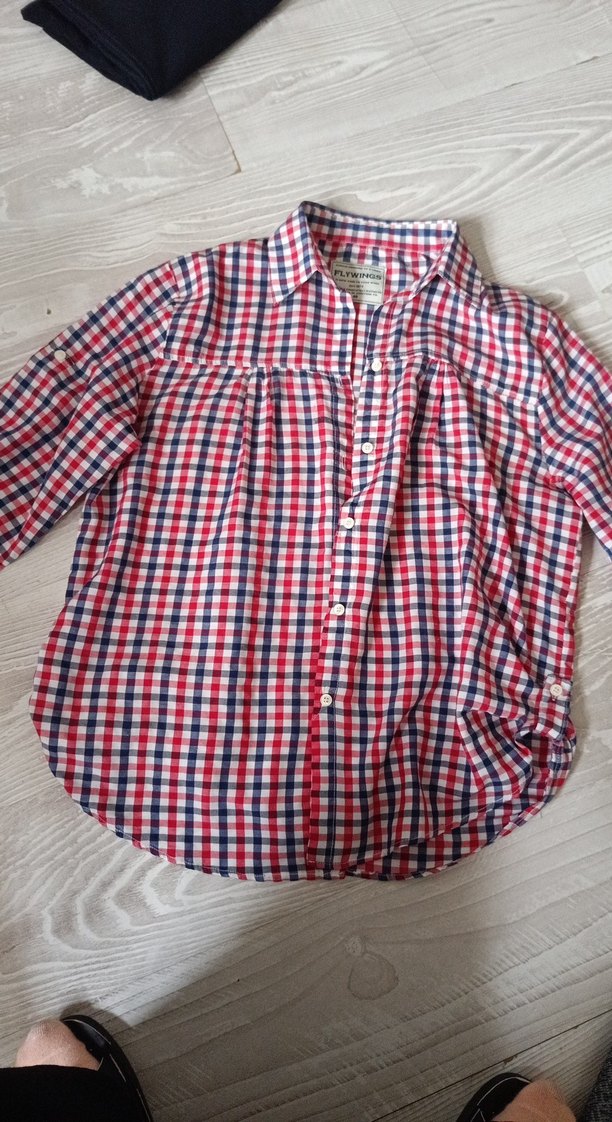 Renkli Pamuklu Düğmeli Gömlek - Görsel 2