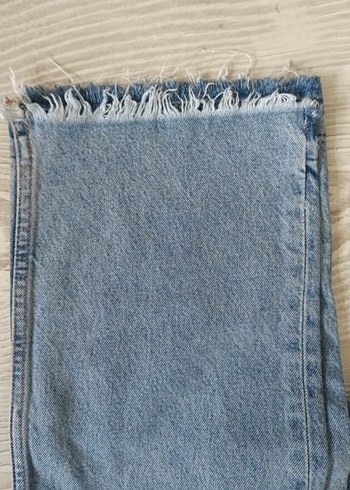 Zara Mavi Denim Midi Boy Kadın Jean - Görsel 2