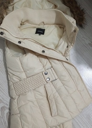 Kürk Detaylı Beyaz kız çocuk Yelek - Görsel 2