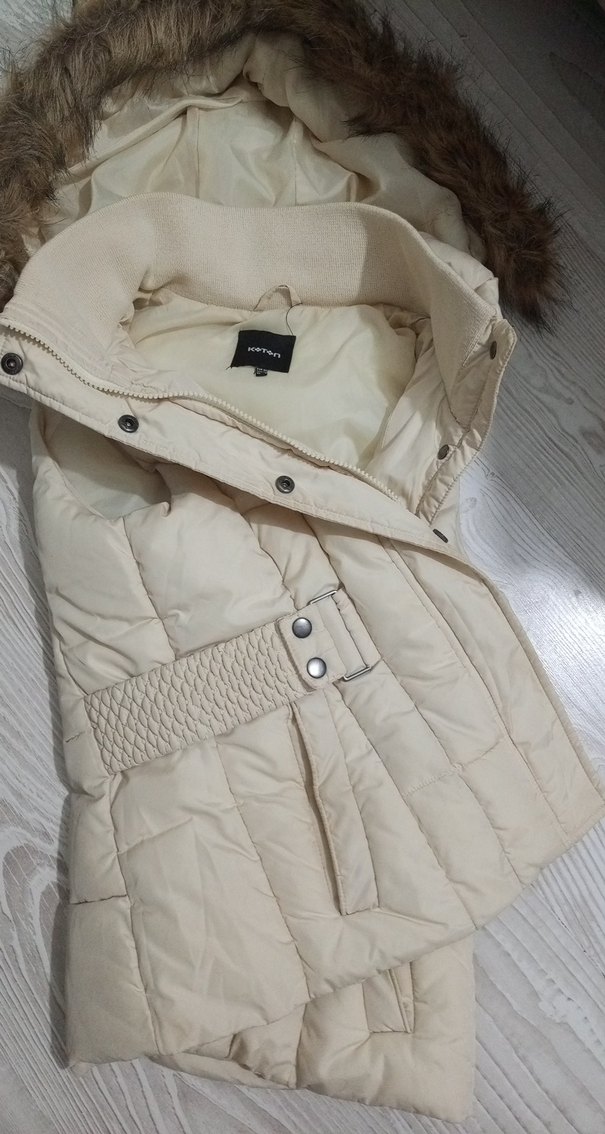 Kürk Detaylı Beyaz kız çocuk Yelek - Görsel 2