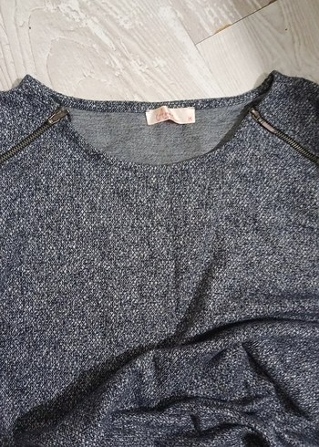 Gri Uzun Kollu hamile Elbise - Görsel 3