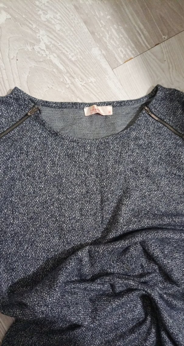 Gri Uzun Kollu hamile Elbise - Görsel 3