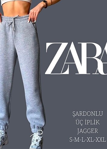 l Beden ZARA ETİKETLİ İÇİ ŞARDONLU JAGGER PAÇA EŞOFMAN ALTI