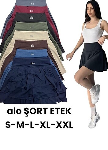 ALO YOGA ŞORT ETEK YÜKSEK BEL LİKRALI