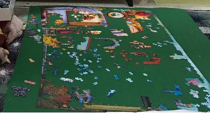 universal Beden yeşil Renk PUZZEL HALISI(6000?lik)