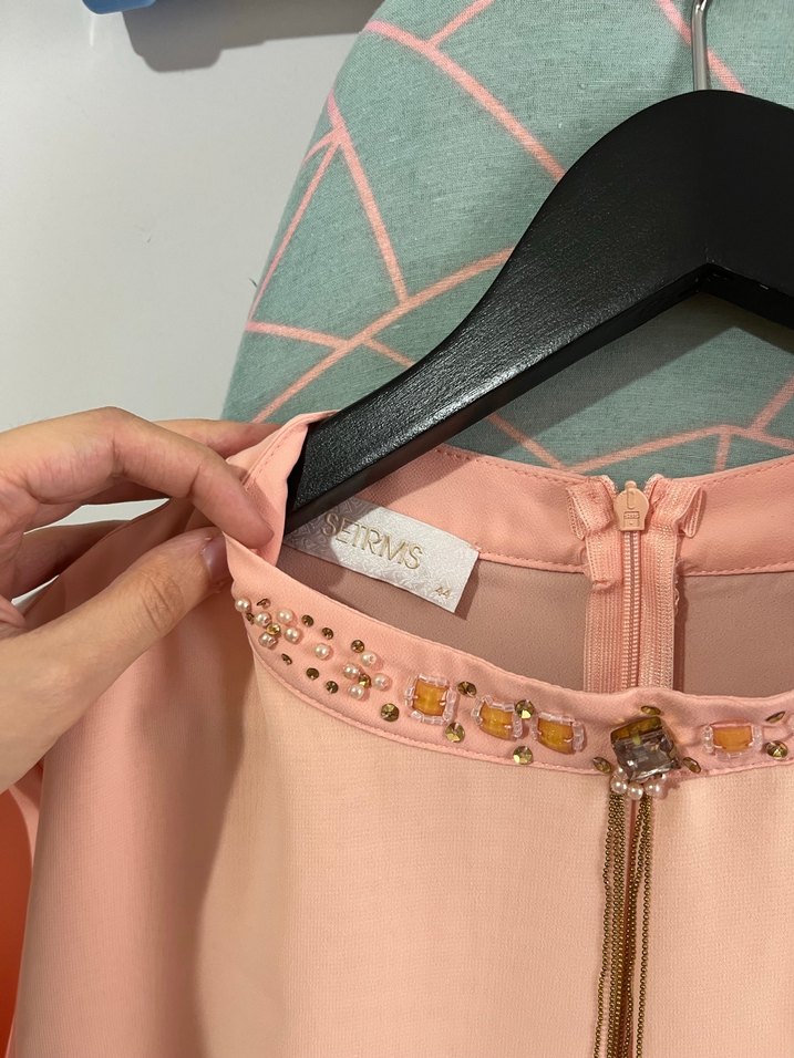 Setrms pudra Renkli Uzun Kollu Kadın Tunik - Görsel 2