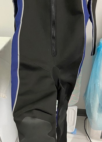 Tribord Mavi Fermuarlı Erkek Yüzücü Mayo - Görsel 3