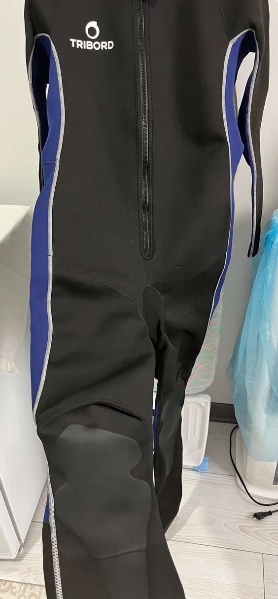 Tribord Mavi Fermuarlı Erkek Yüzücü Mayo - Görsel 3